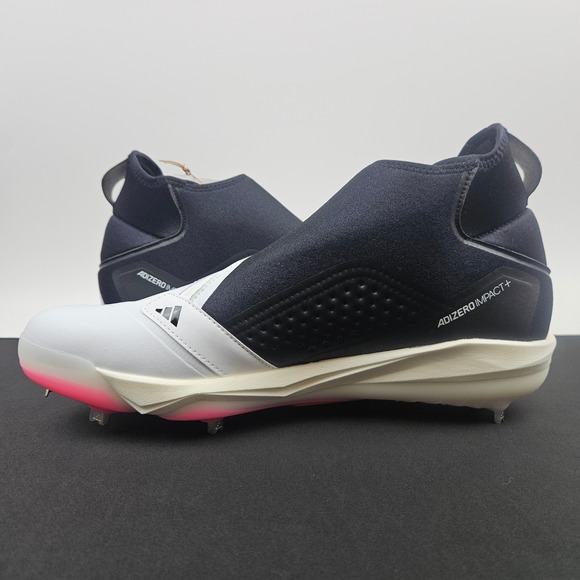 Adidas Adizero Impact+ BSB Baseball Cleats Men's Size 13 White Black IF3352 New - Picture 5 of 9